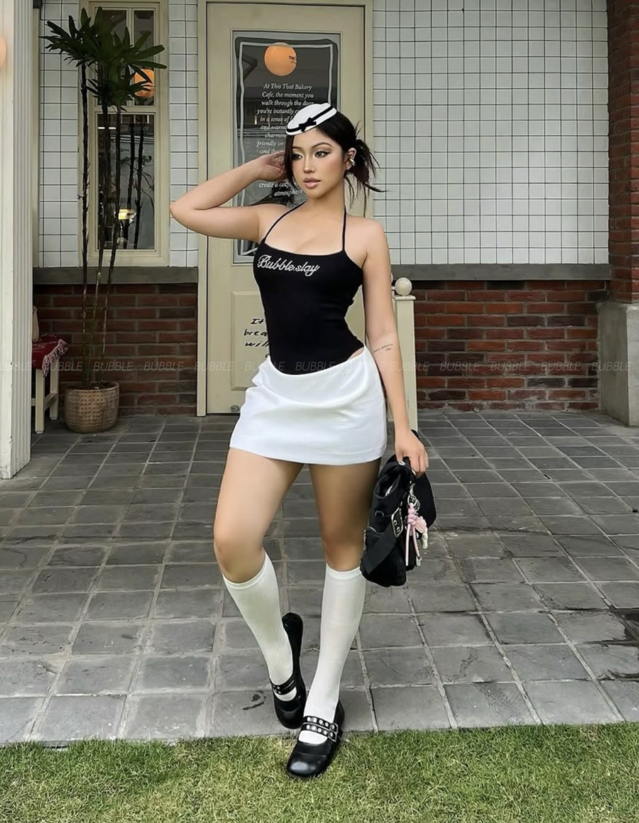 BUBBLE - IRIS WHITE MINISKIRT ( Chân váy ) _thumbnail_3