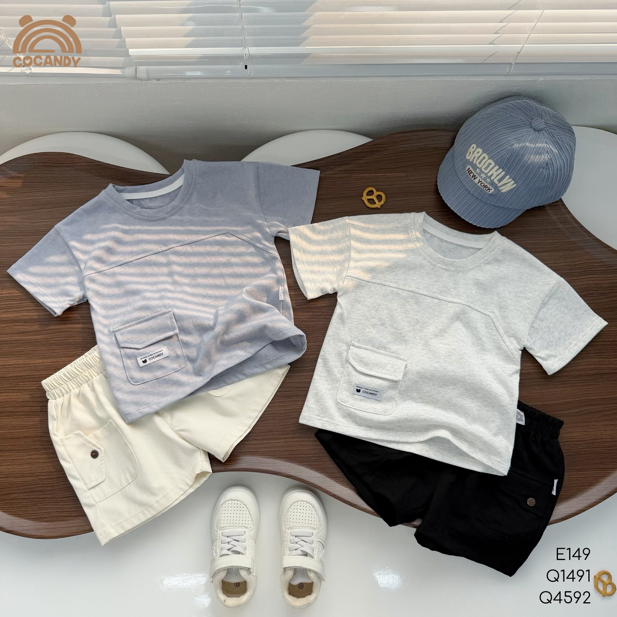 Áo cộc thun GHI NHẠT phối túi lệch CCD_thumbnail_4