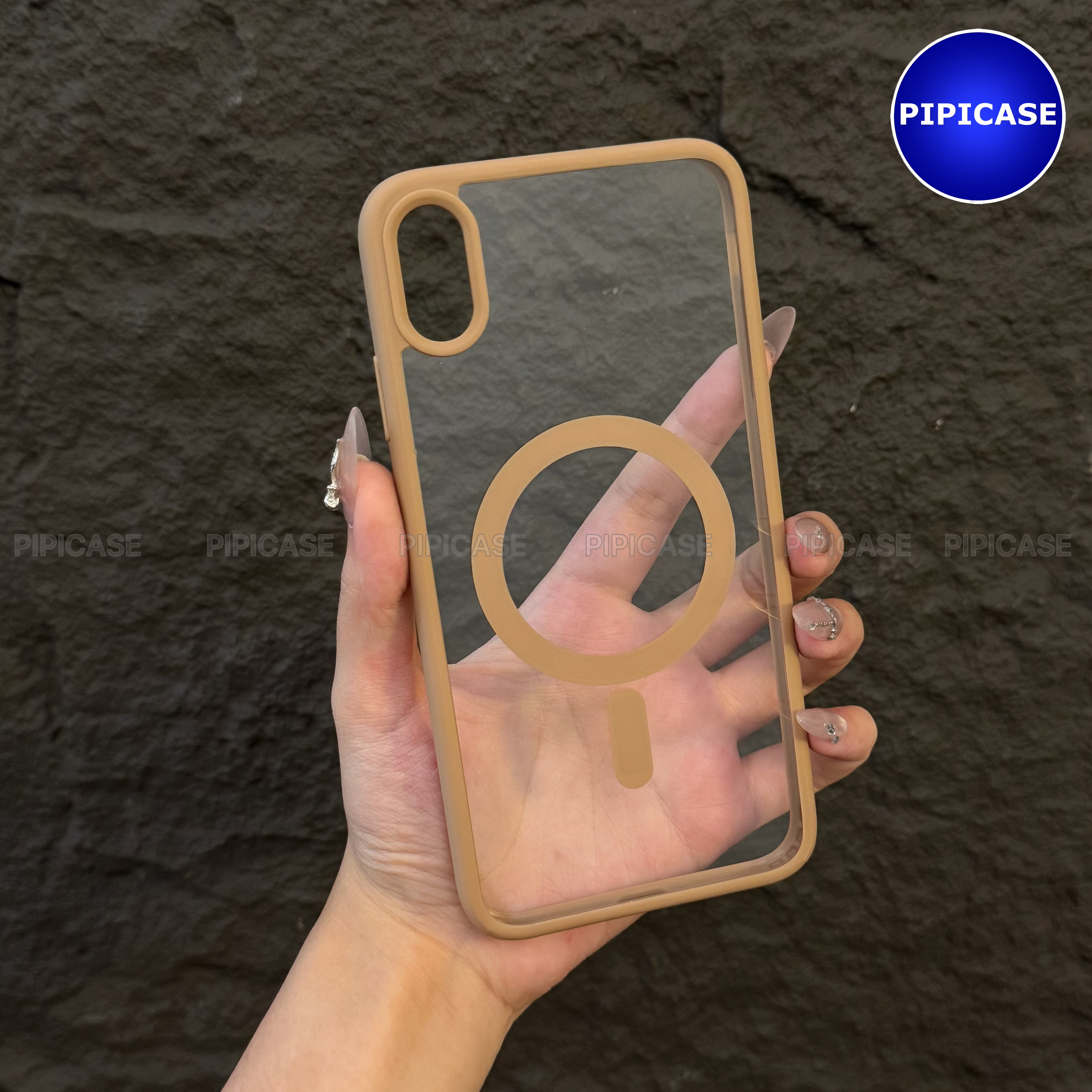 Ốp Lưng iPhone XS Max - Chic - Nâu Nhạt_thumbnail_1