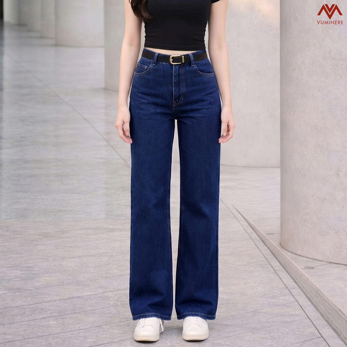Quần Jeans nữ dáng loe nhẹ ( PG )