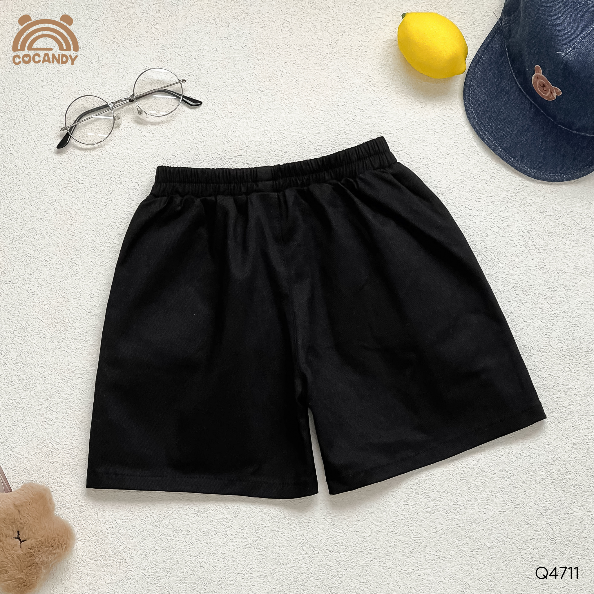 Quần cộc (form lửng) kaki ĐEN túi dây rút_thumbnail_4