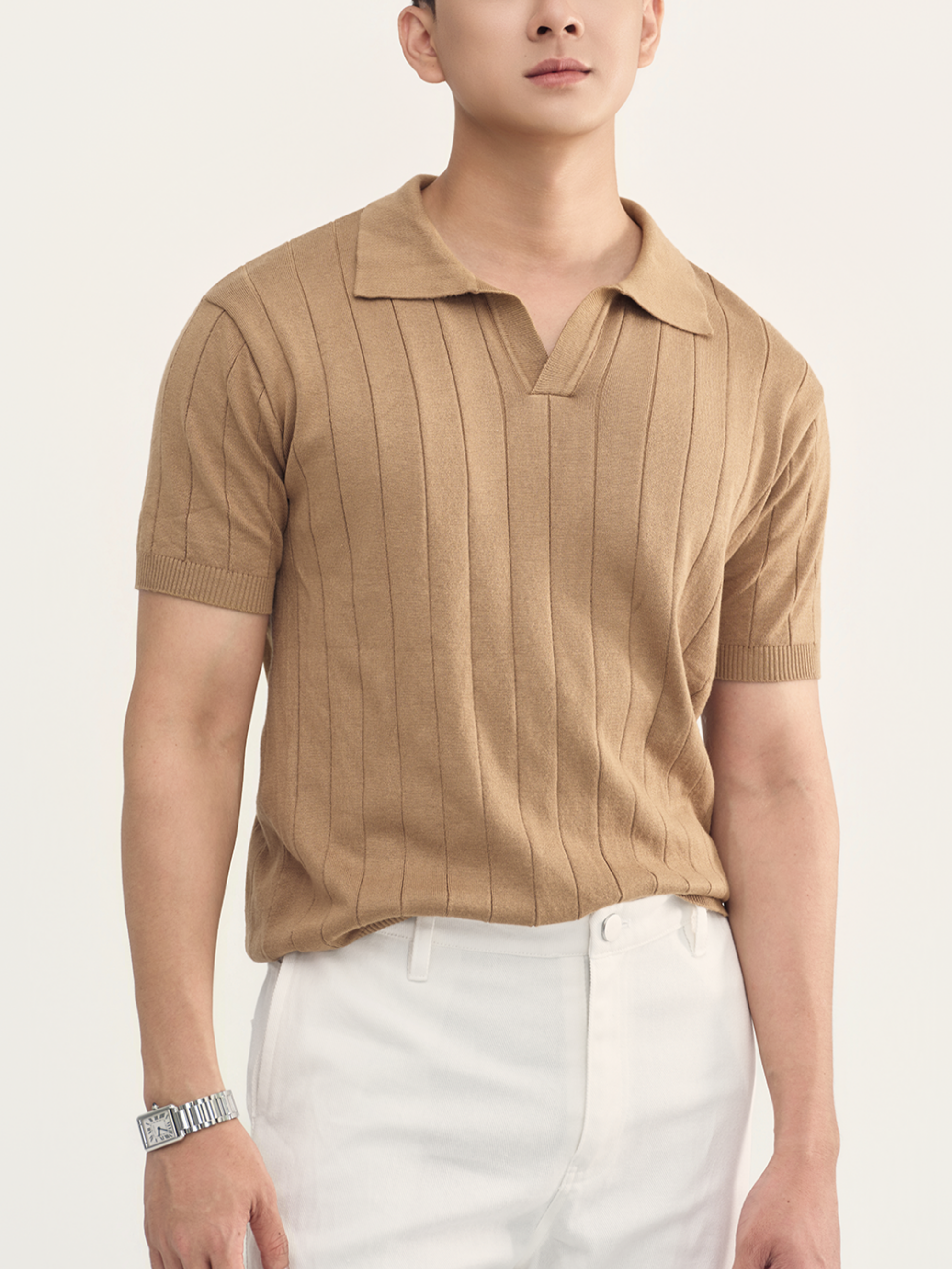 Áo Polo Dệt Kim Pure Sợi Viscose Form Regular