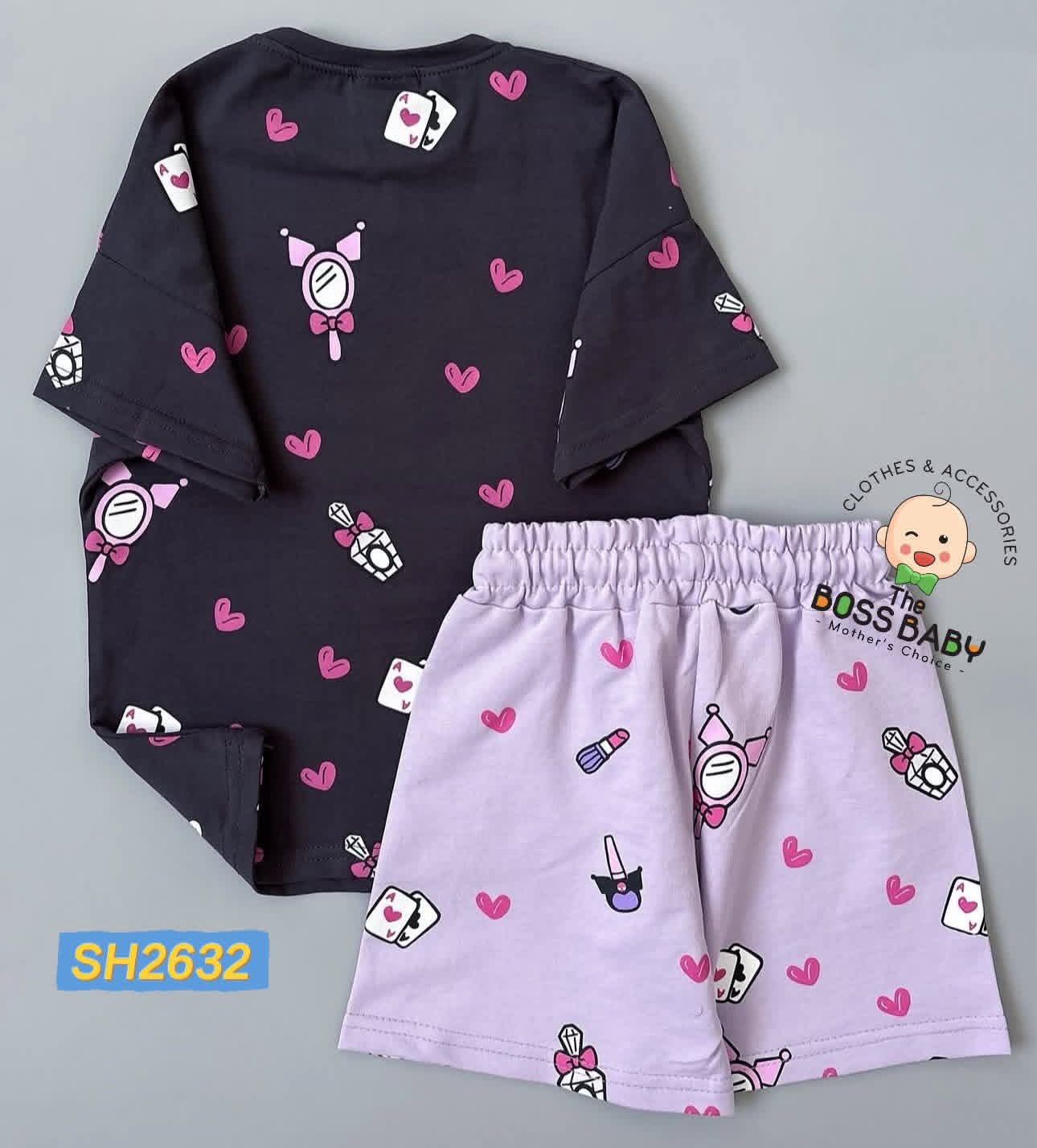 Set bộ cotton đen tím TIM KUROMI_thumbnail_2