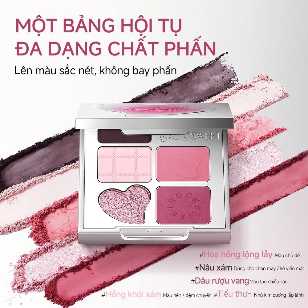 [ROCK SWEET] Bảng phấn mắt 5 ô Rock Sweet