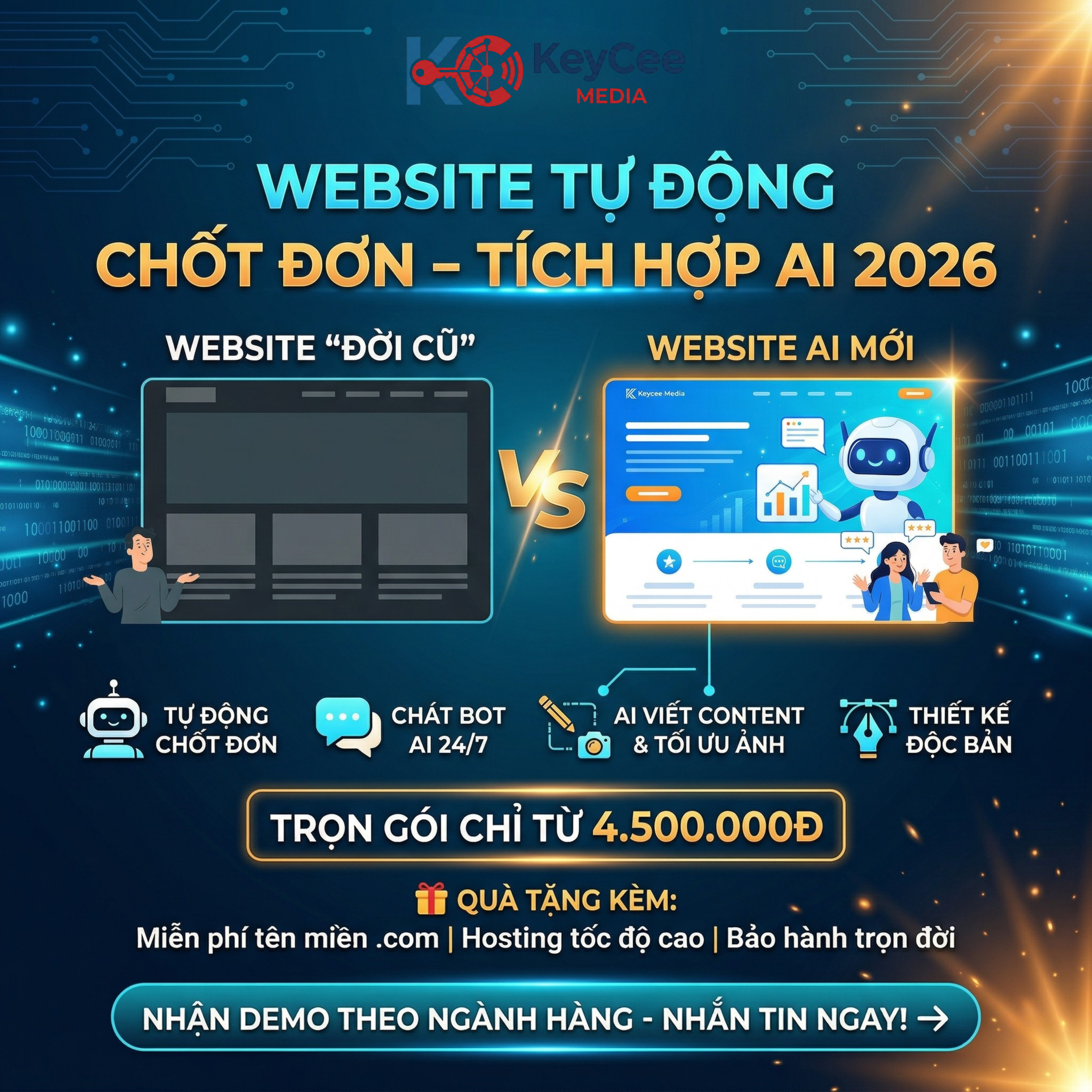 Dịch Vụ Thiết Kế Website Chuyên Nghiệp, Chuẩn SEO Tại Keycee Media