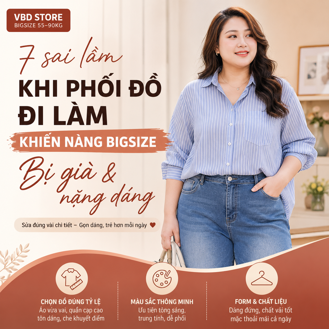 7 Sai Lầm Khi Phối Đồ Đi Làm Cho Nàng Bigsize