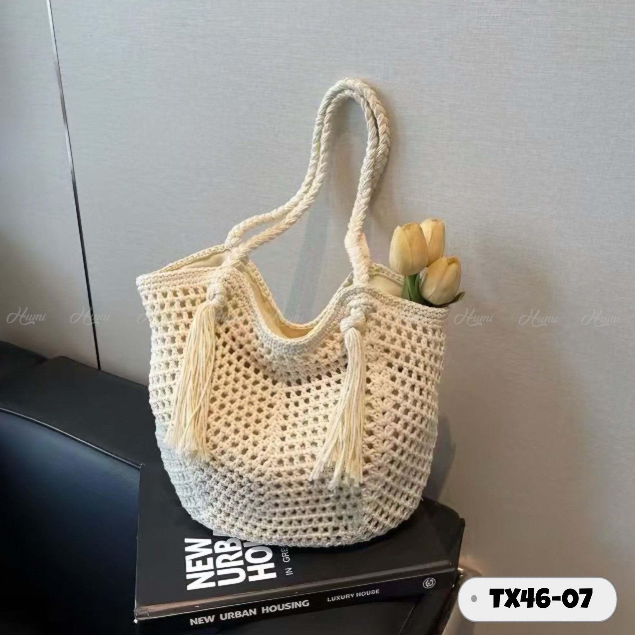 TÚI TOTE ĐEO VAI PHONG CÁCH CASUAL (TX46-07 BE)