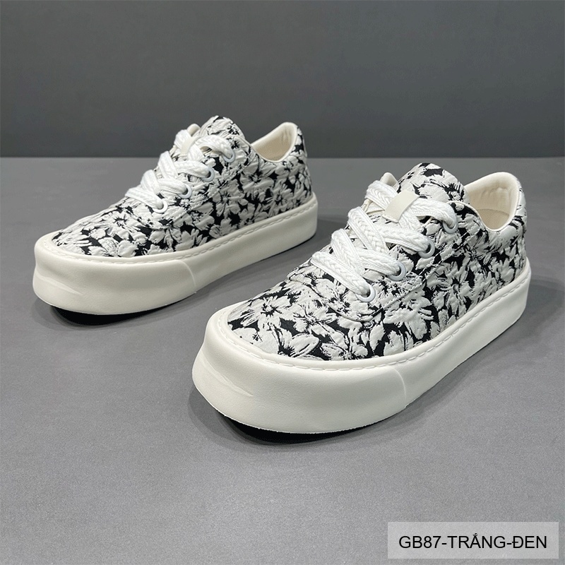 GB87 - Giày vải nam họa tiết hoa, thoáng khí, phong cách streetwear, đế bằng êm chân_thumbnail_6