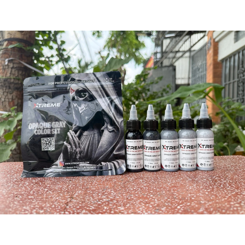 Opaque Gray Color Set - XTREME INK (1oz) - Made in USA - Hàng mới về (HSD: 2029)_thumbnail_2
