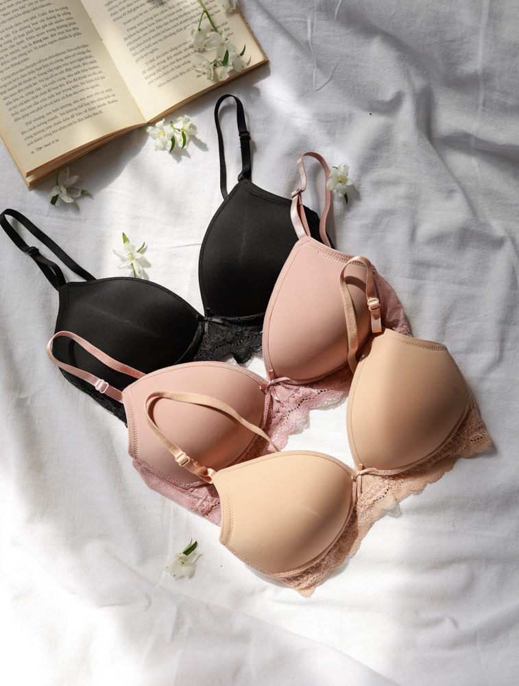 Áo Ngực LOC PREMIUM Bọc Cup Trơn Hoa Lâm