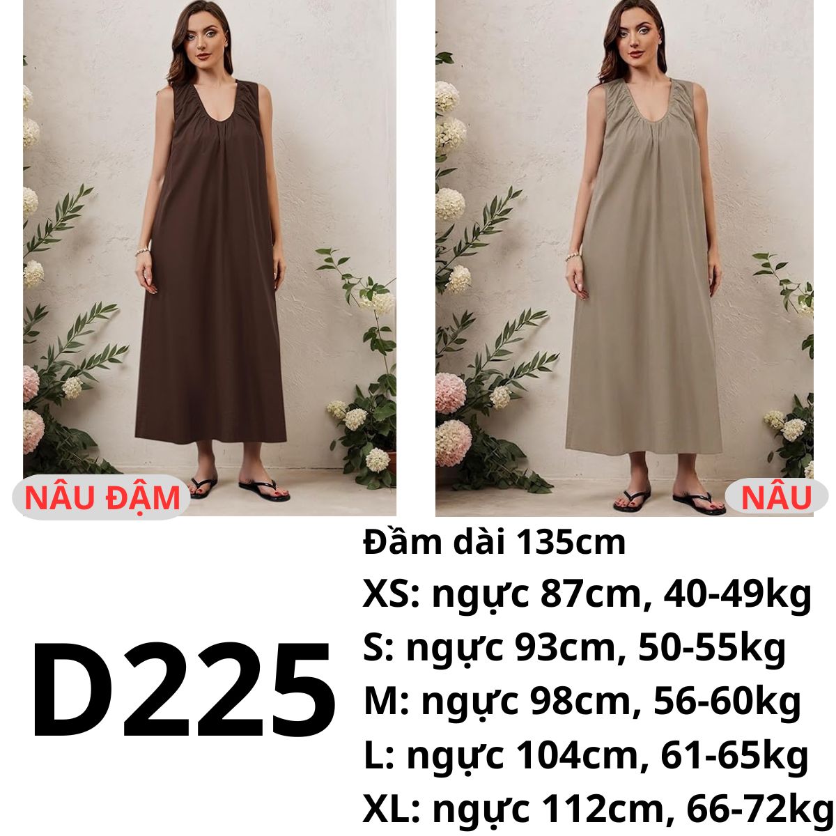 D225 - Đầm dáng rộng
