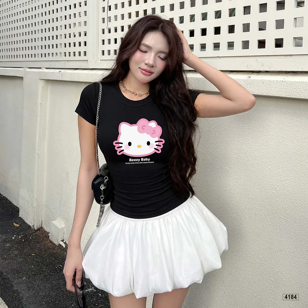 Áo baby tee nữ ôm body co giãn Kittie Beezy 4184_thumbnail_2