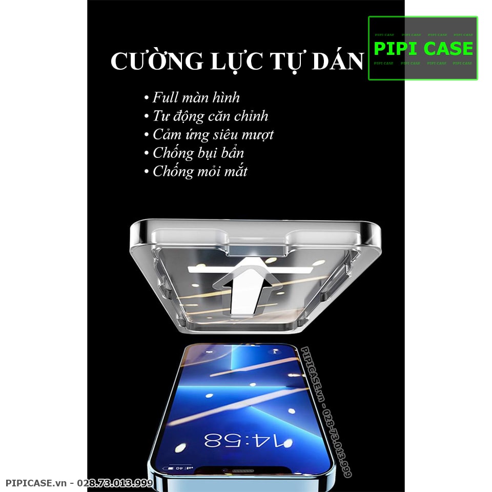 Dán màn hình có khung trợ dán + tự động lấy bụi cho iPhone 14 - Trong_thumbnail_3