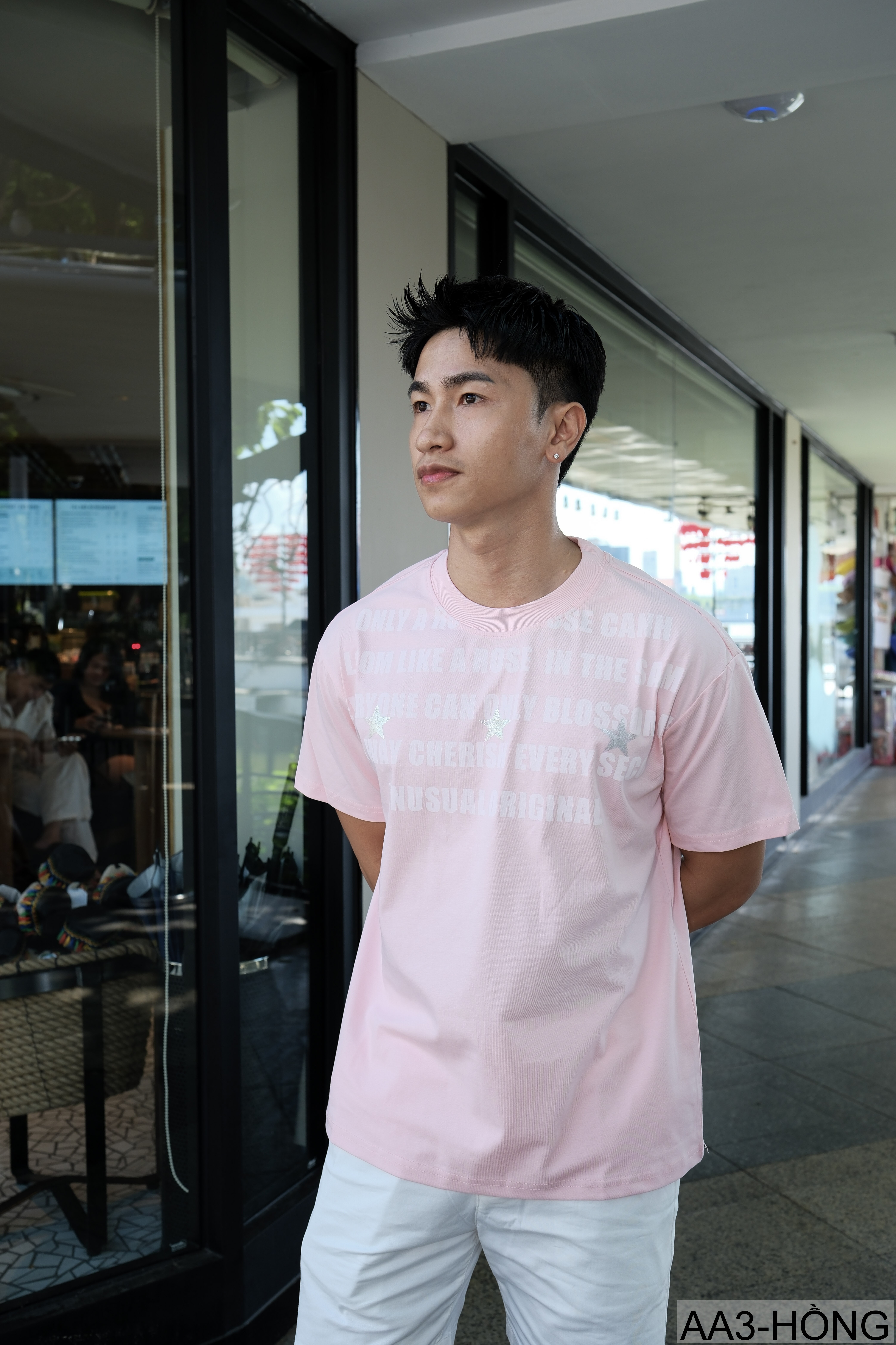 AA3 - Áo thun unisex cổ tròn tay ngắn in chữ retro phong cách streetwear_thumbnail_35