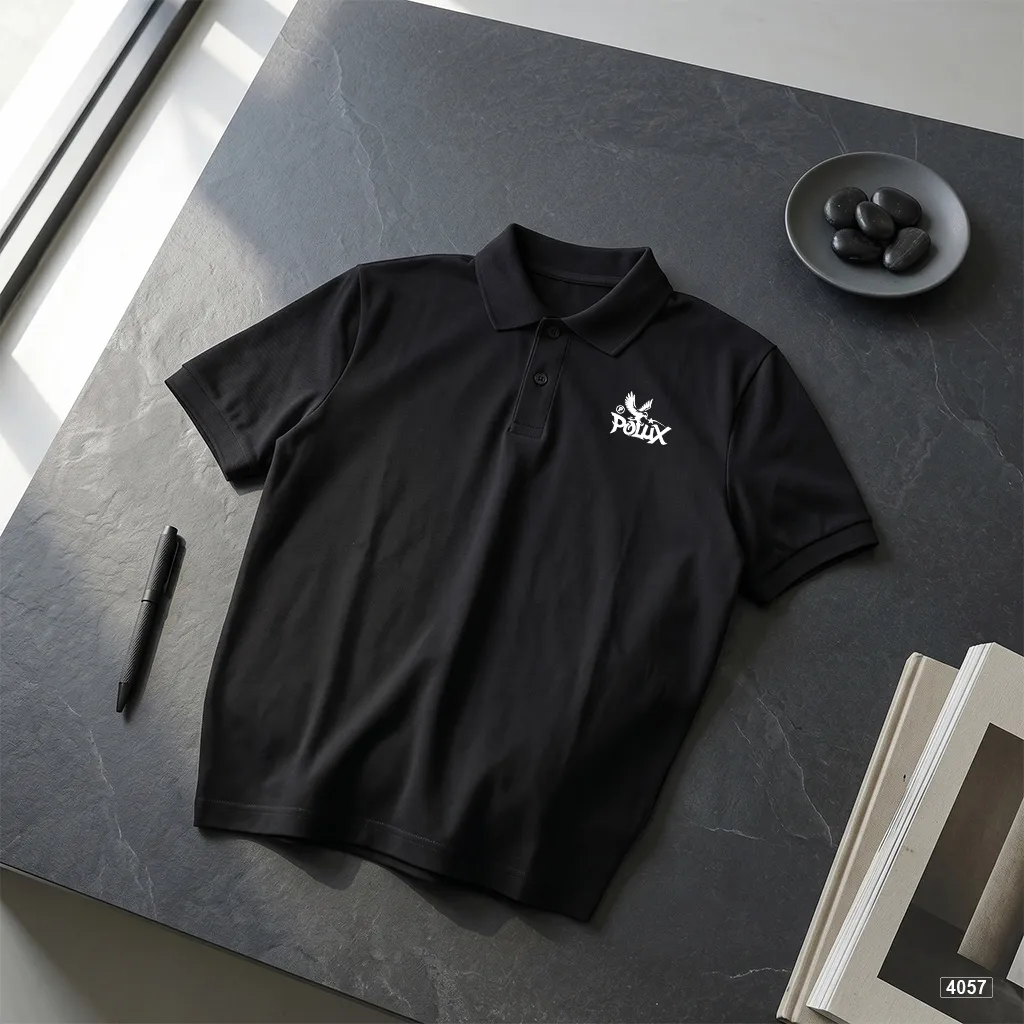 Áo polo nam chất poly thoáng mát basic logo Polux 4057_thumbnail_7