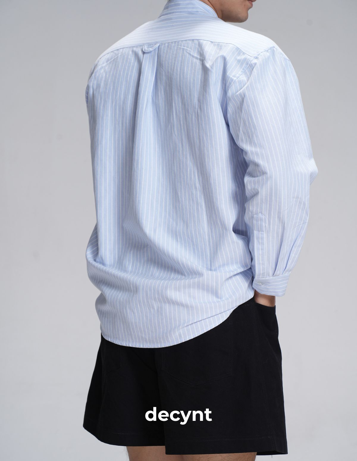 The Safari Band Shirt decynt - Áo sơ mi cổ trụ tay dài 2 túi bản to trước ngực chất liệu oxford dày lên form đẹp_thumbnail_2