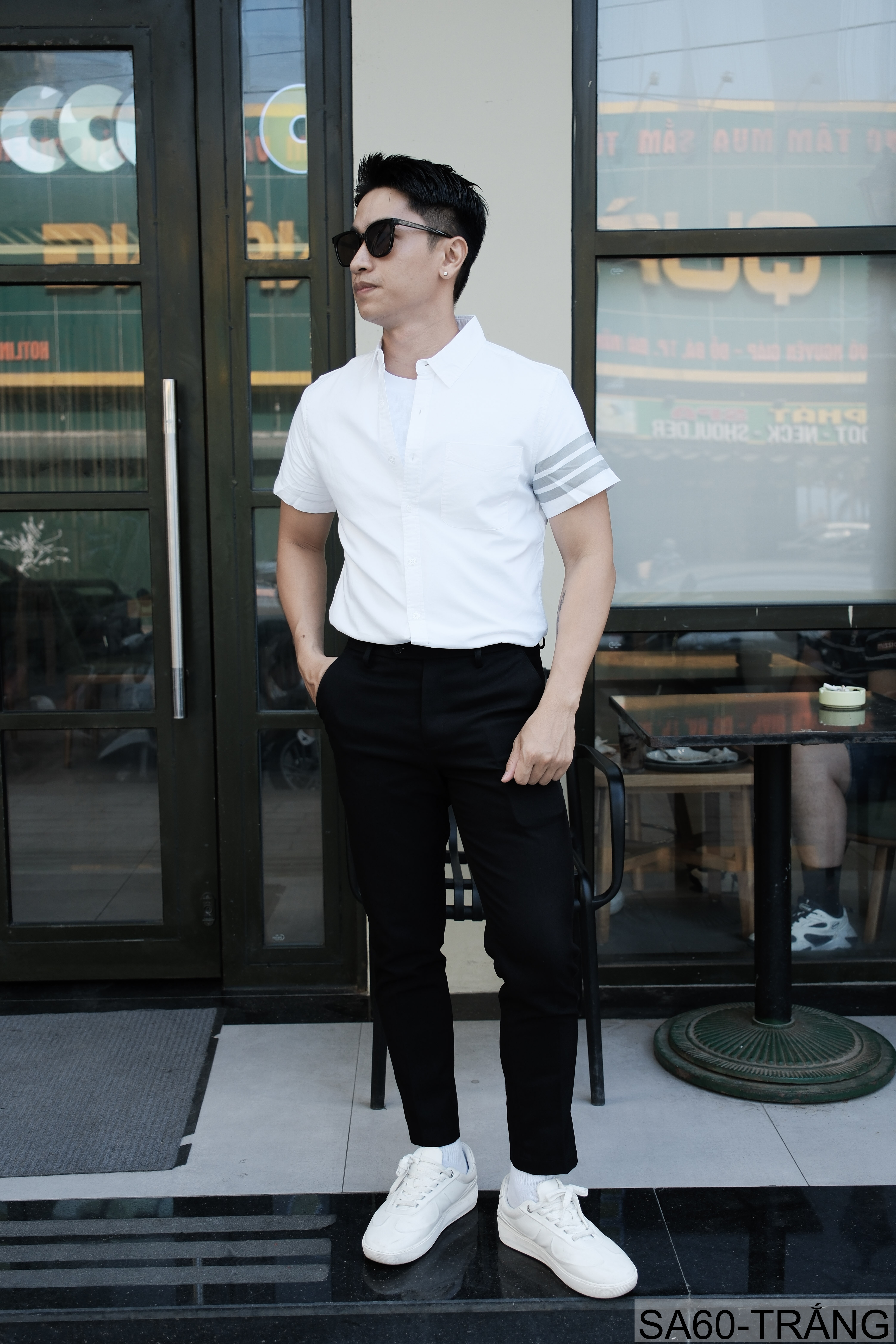 SA60 - Áo Sơ Mi Nam Tay Ngắn Phong Cách Nhật Bản Chất Cotton Thoáng Mát Đa Dụng_thumbnail_5