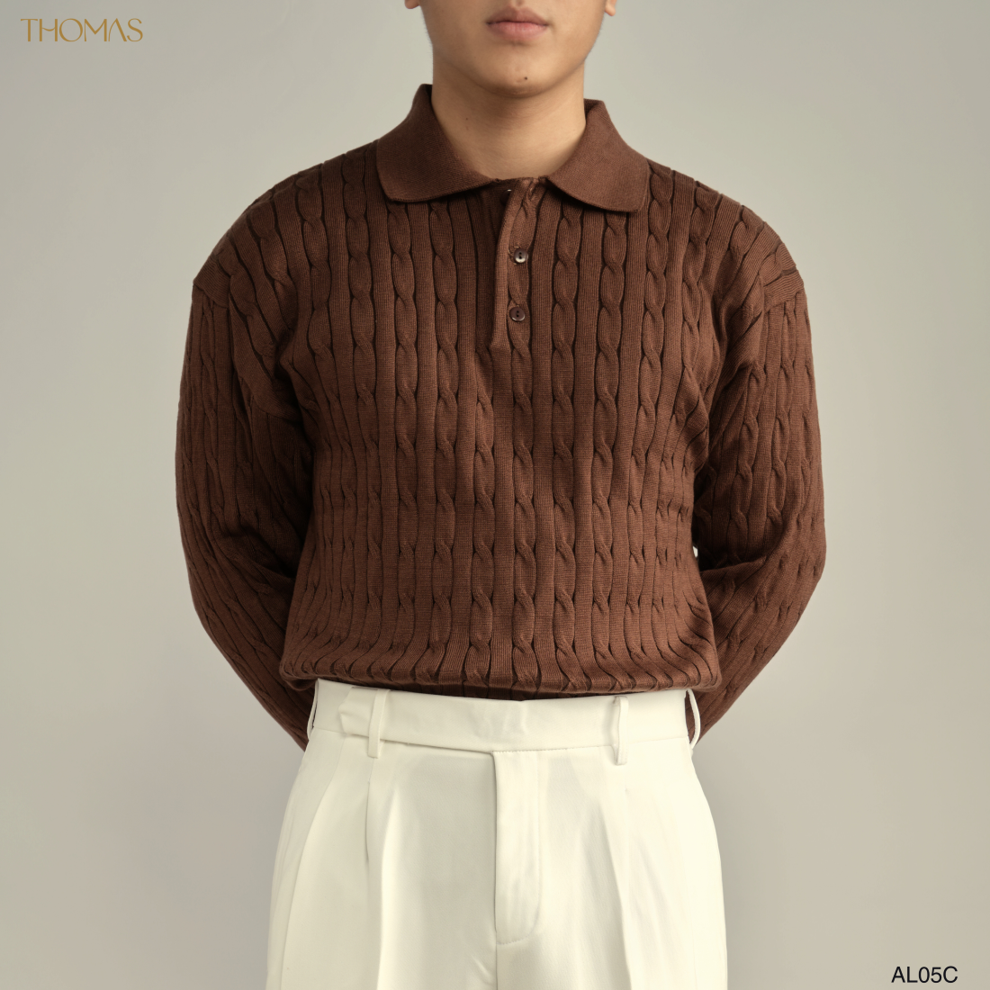 Áo Polo Twisted-Wool Len Viscose Form Relaxed_thumbnail_5