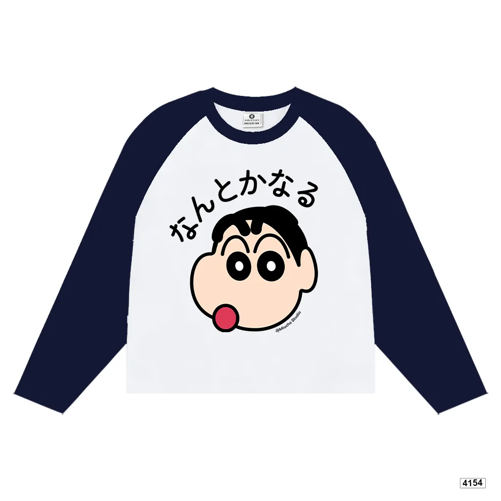 Áo thun tay dài phối raglan Shiin chan đáng yêu Miucho 4154_thumbnail_8