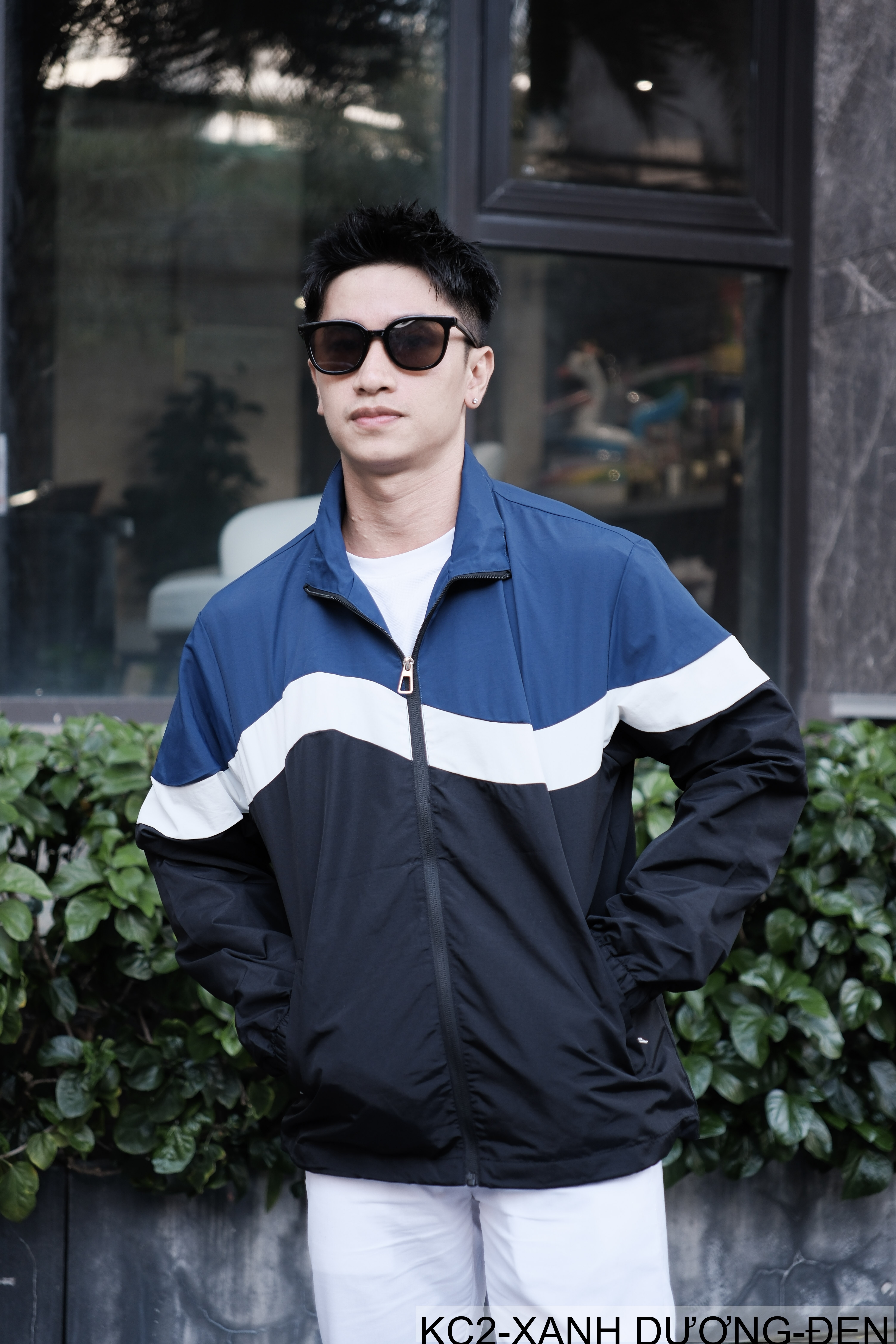 KC2 - Áo khoác nam phối màu thời trang cổ đứng phong cách thể thao xuân thu_thumbnail_6