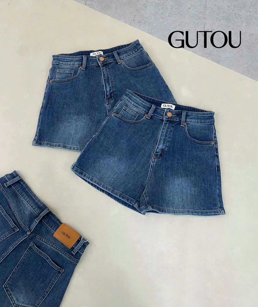 [ GUTOU ] Quần Short Jean Clara Basic_thumbnail_5