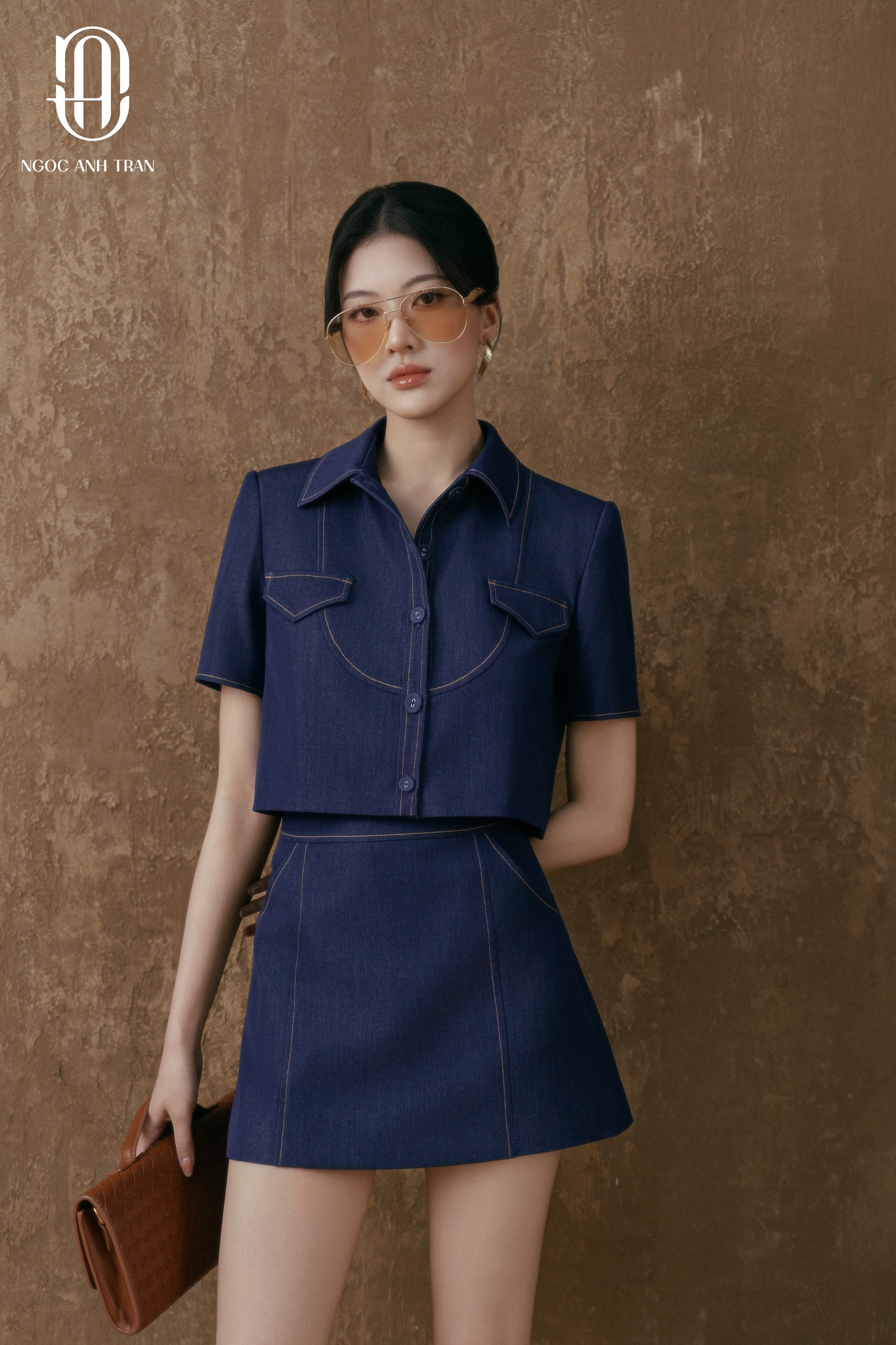 CV267- Chân váy A denim