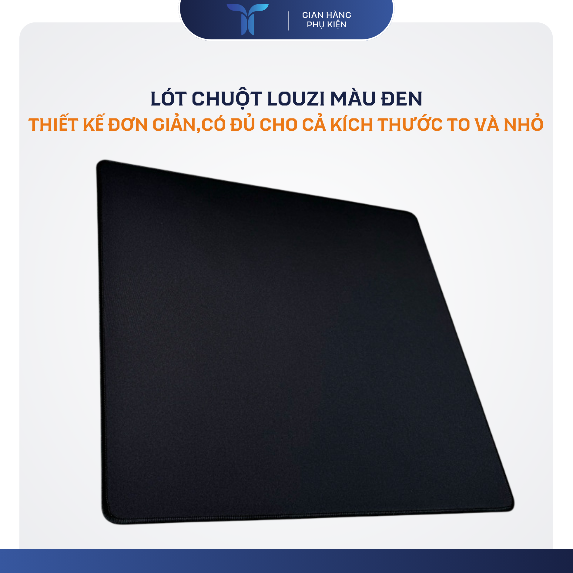 T-ECO SHOP | Lót Chuột Máy Tính Đen – Di Chuột Mượt, Chống Trượt, Mouse Pad Văn Phòng Gaming
