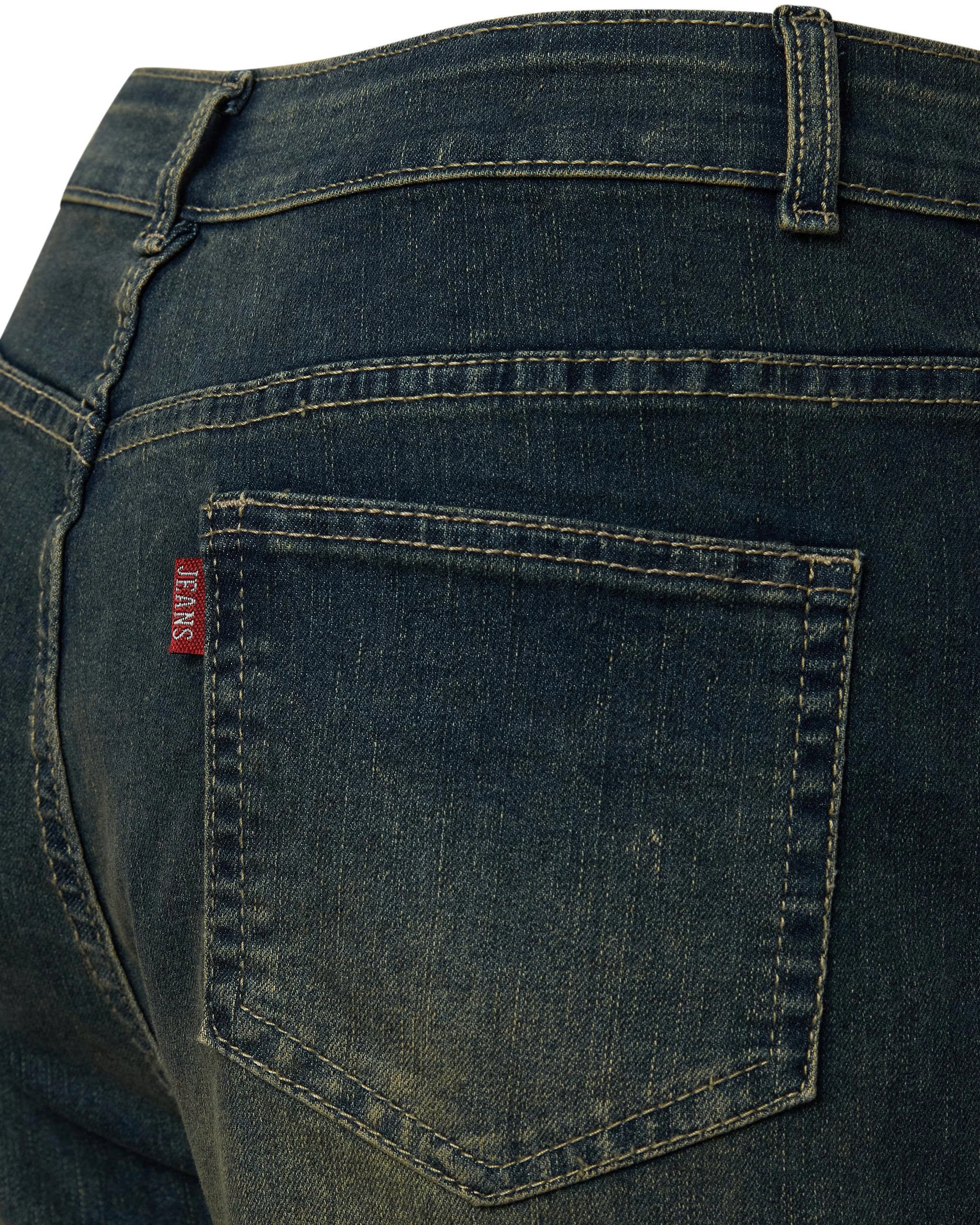 Cận túi sau và chất denim quần jean ống loe bigsize V-QJ341