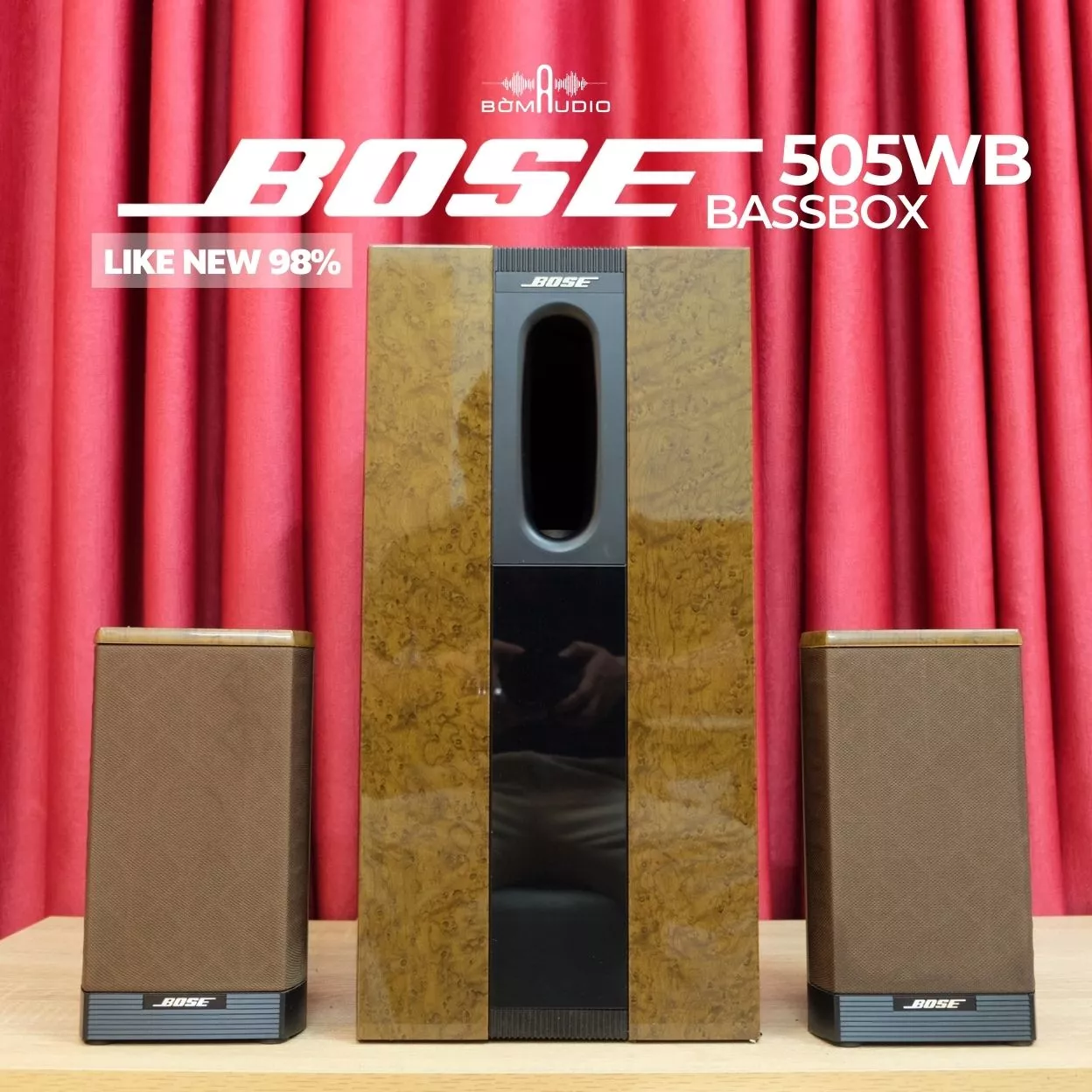 LIKENEW 98%] Bộ Loa 2.1 BOSE 505WB BASS BOX | Bomaudio