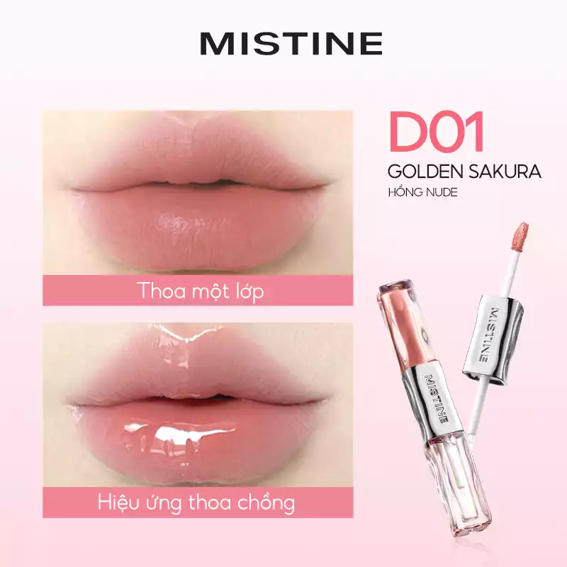 [MISTINE] Son kem 2 đầu bóng & lì Mistine Tipsy-Lock Lip Duo | ENSTORE