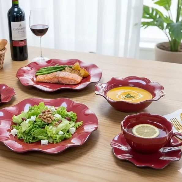 Product image - Red Ruffle Dinnerware Collection