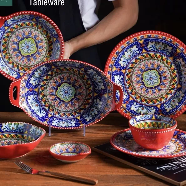 Product image - Bohemian Dinnerware RED