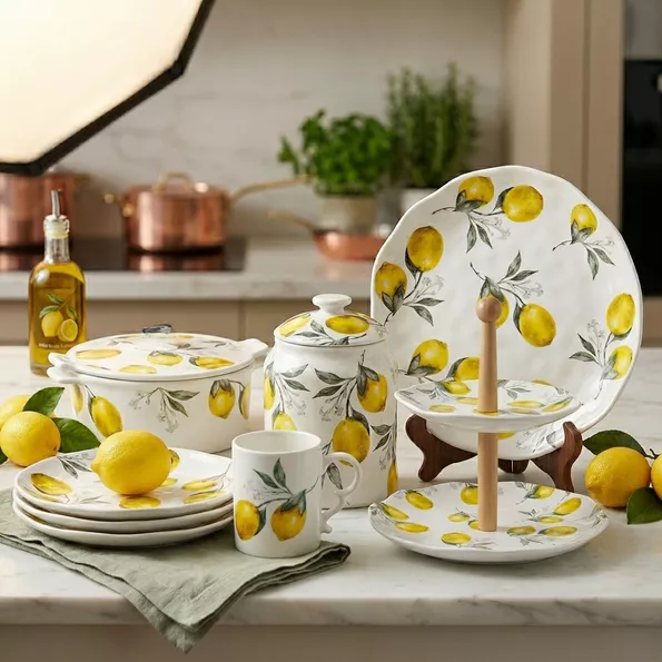 Product image - Lemon Printed Dinnerware