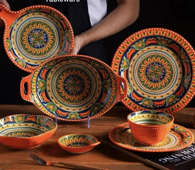 Product image - Bohemian Dinnerware ORANGE