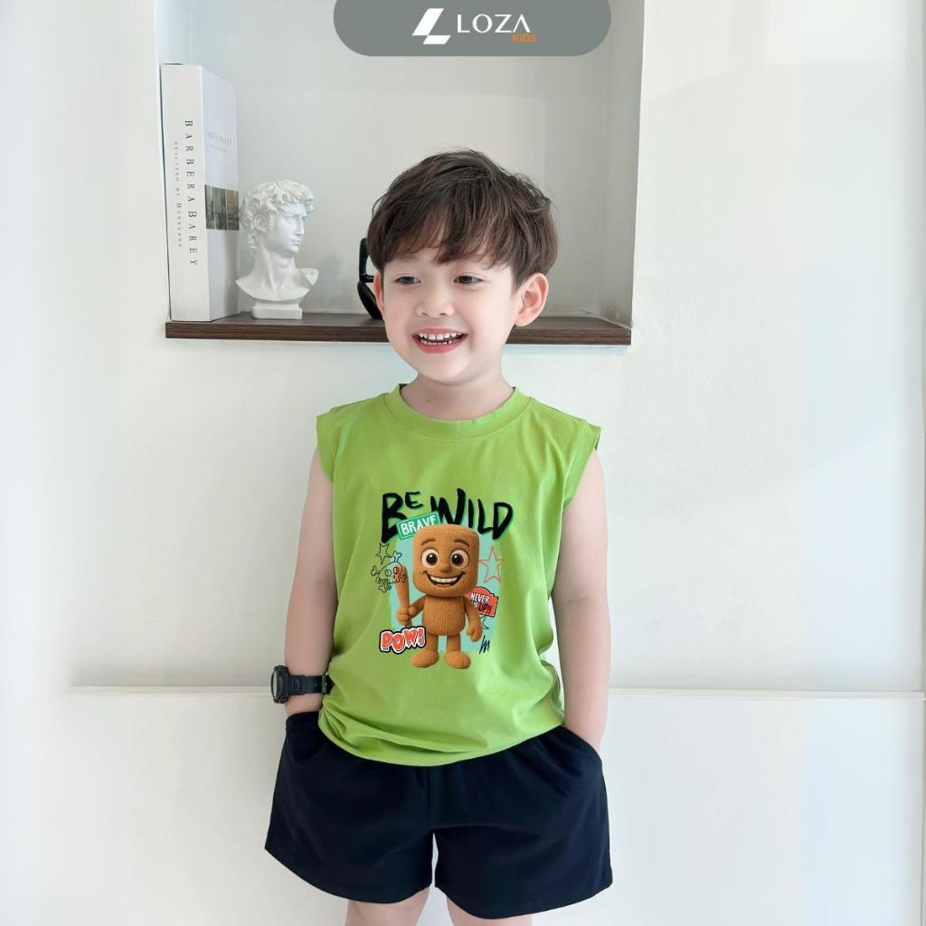 [XẢ KHO BỘ BA LỖ] Bộ ba lỗ cho bé trai nhiều mẫu lẻ size từ 15-40kg - Quần áo bé trai - Loza Kids XABL01_thumbnail_40