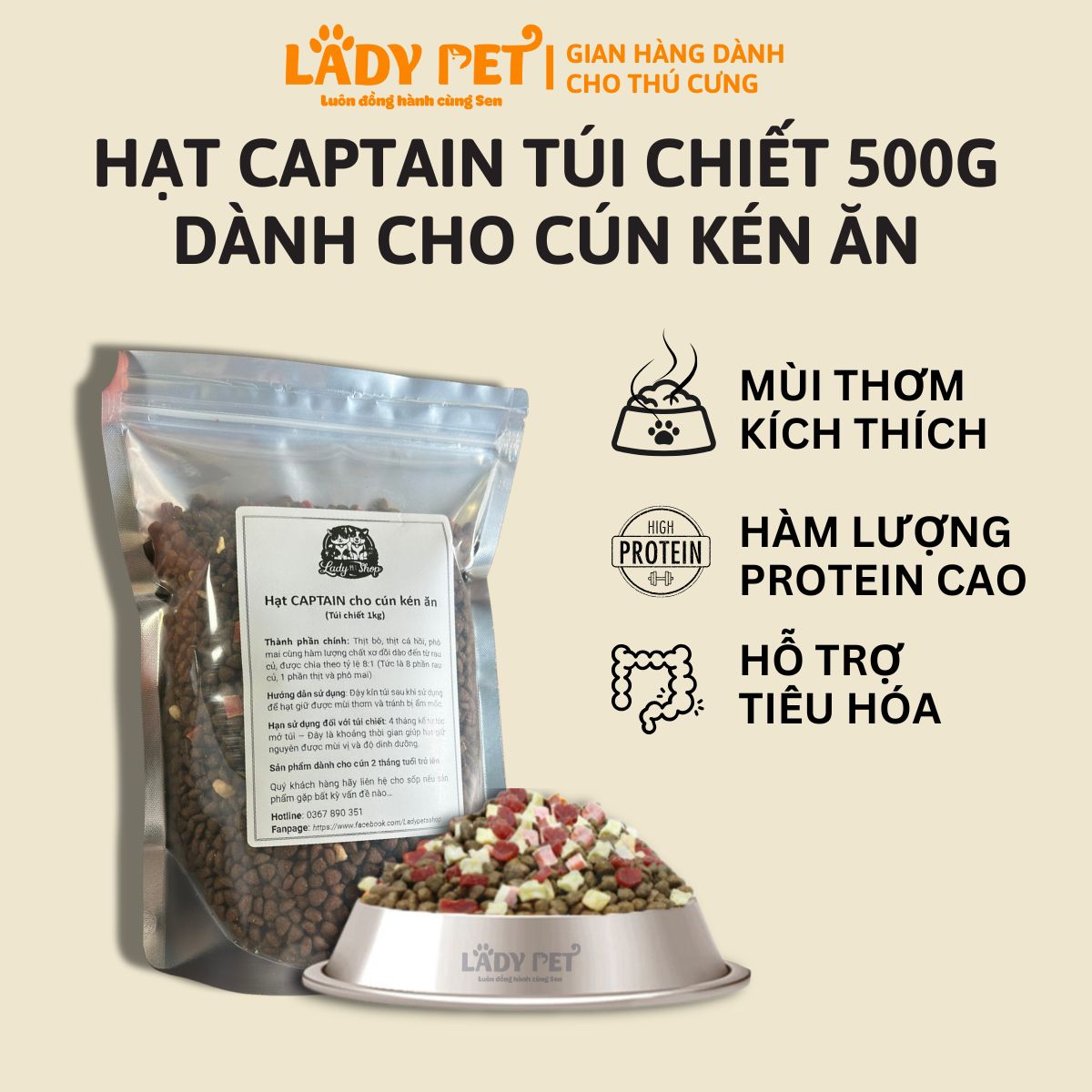 Hạt captain cho cún kén ăn