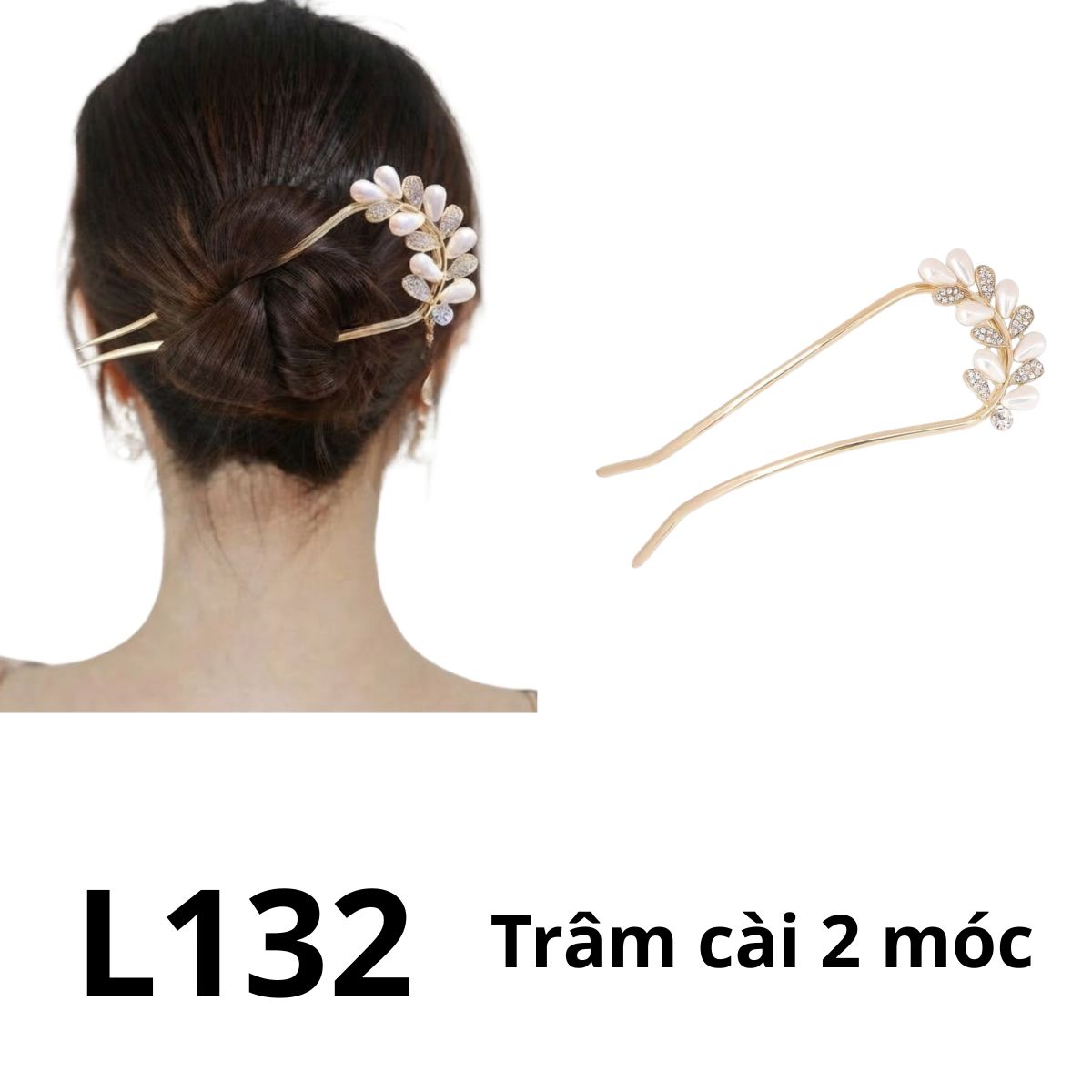 L132- Trâm cài 2 móc