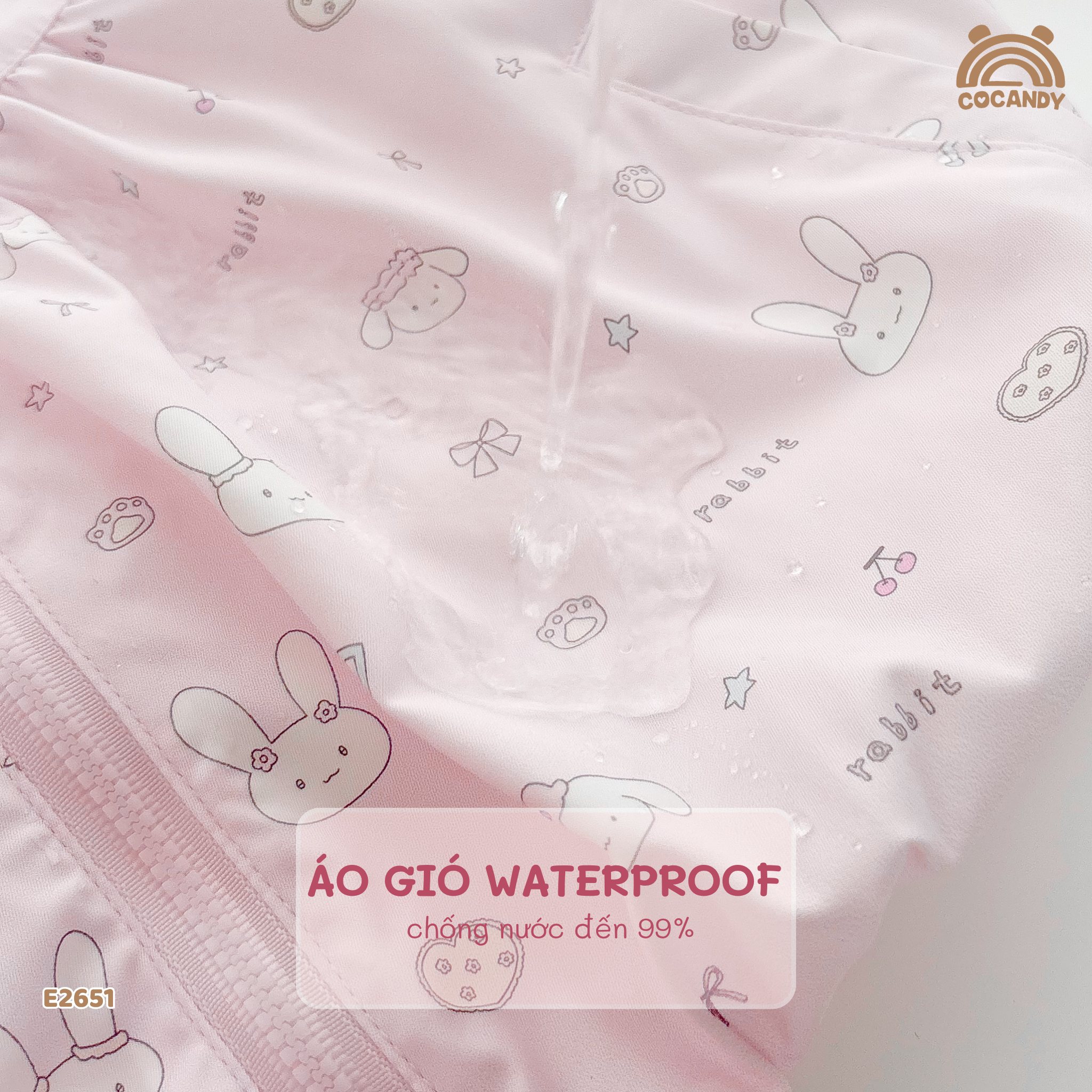 Áo khoác gió HỒNG họa tiết thỏ bèo nhún_thumbnail_3
