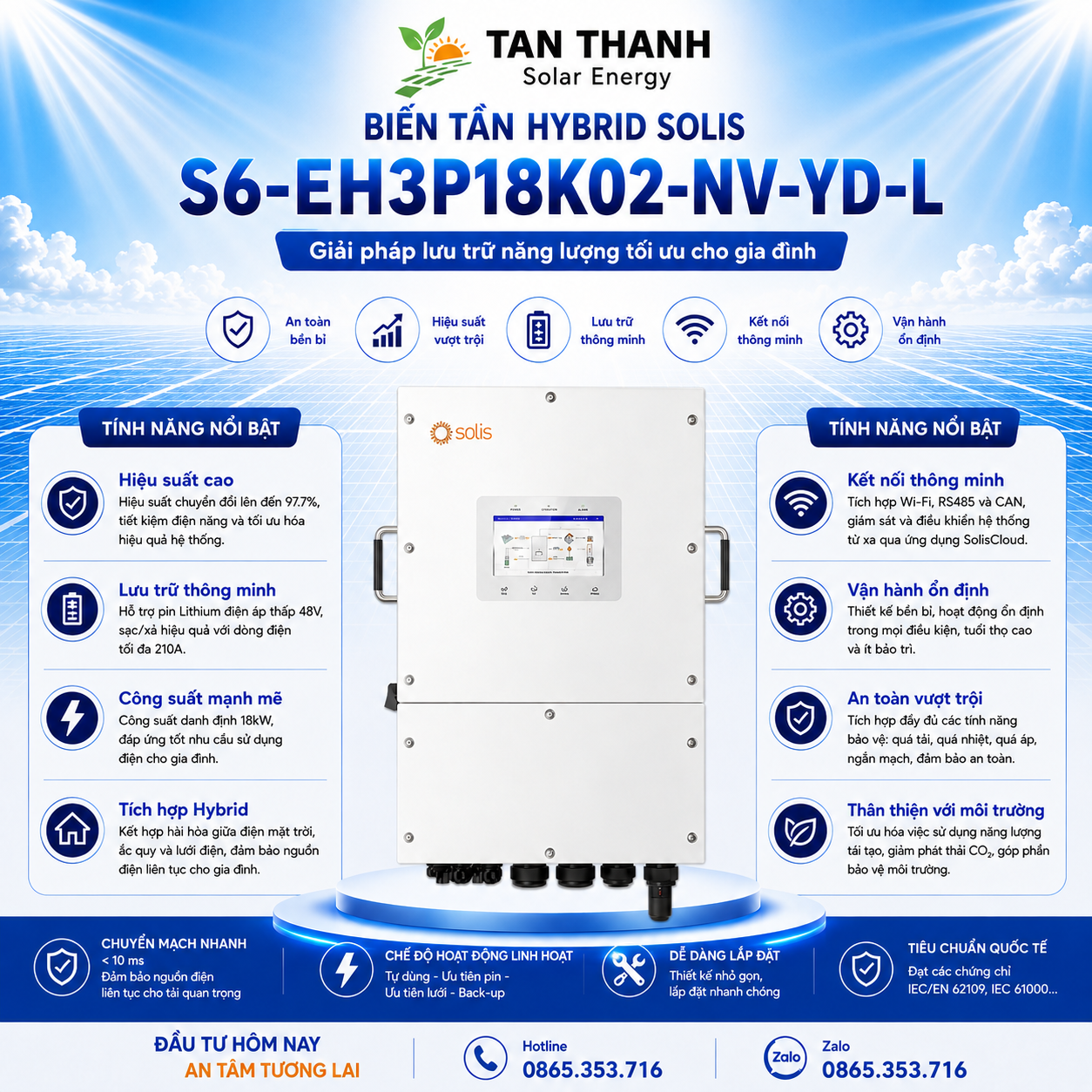 Solis S6-EH3P18K02-NV-YD-L 18kW 3 Pha