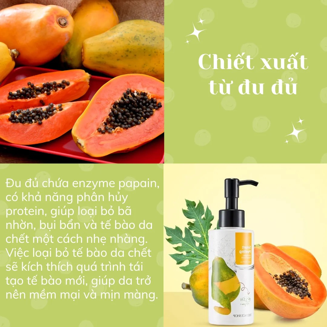 Tẩy Tế Bào Chết Đu Đủ Dịu Nhẹ 150Ml (tặng 1 srm xoài 100ml + 1 mask real Nature)_thumbnail_3