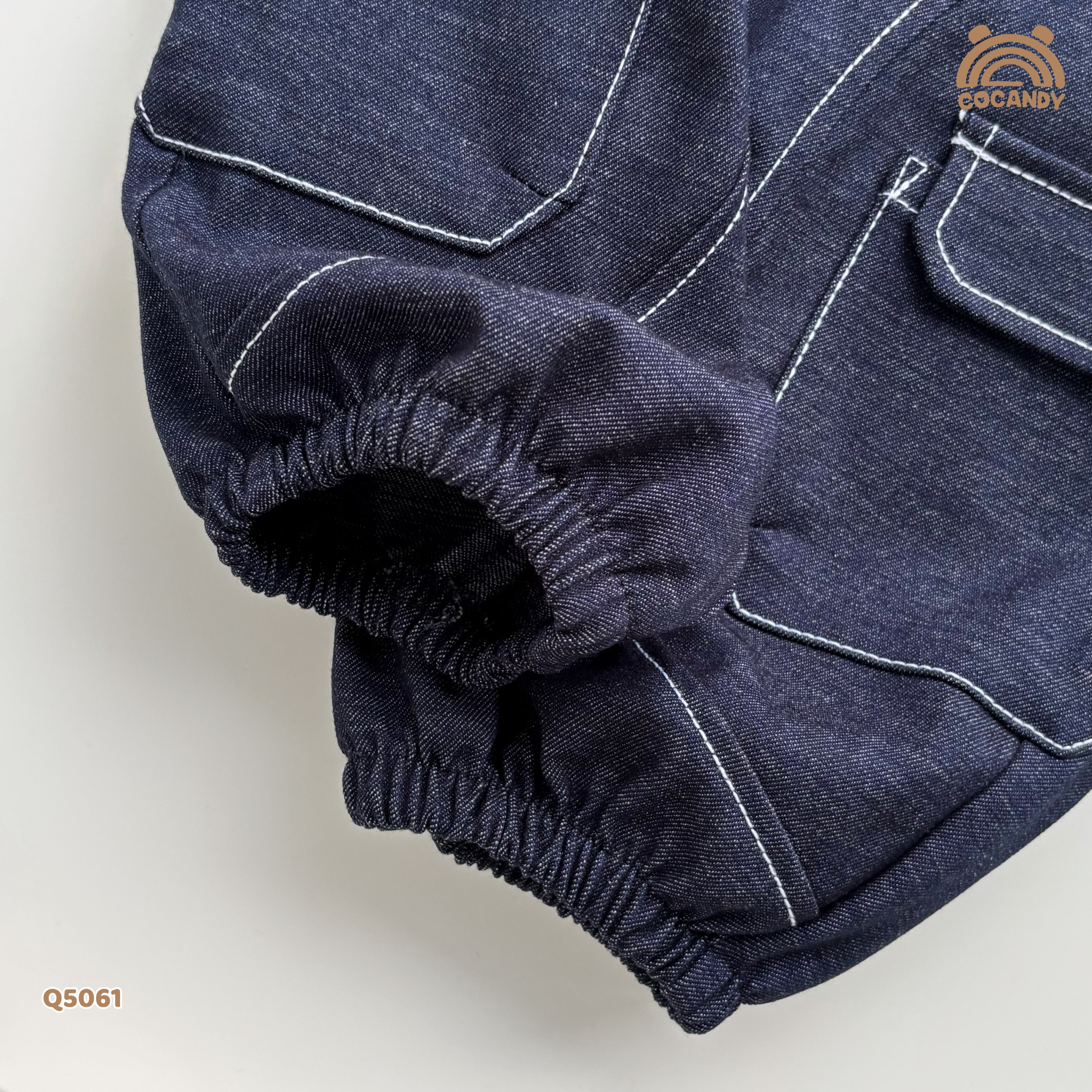 Quần dài XANH denim ống bom túi hộp_thumbnail_1