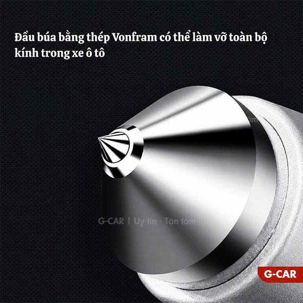 Búa Phá Kính Ô Tô Hợp Kim Vonfram – Búa Thoát Hiểm & Cắt Dây Đai_thumbnail_2