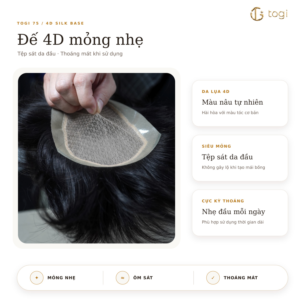 Chi tiết bộ đế Togi75