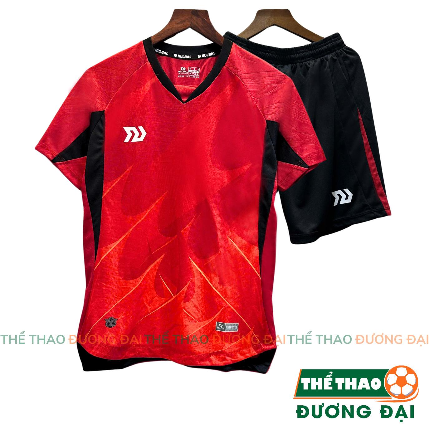 Quần Áo Bóng Đá Thiết Kế Bulbal Falcol 4 Đỏ Thun Mè Thoáng Khí Thể Thao Đương Đại