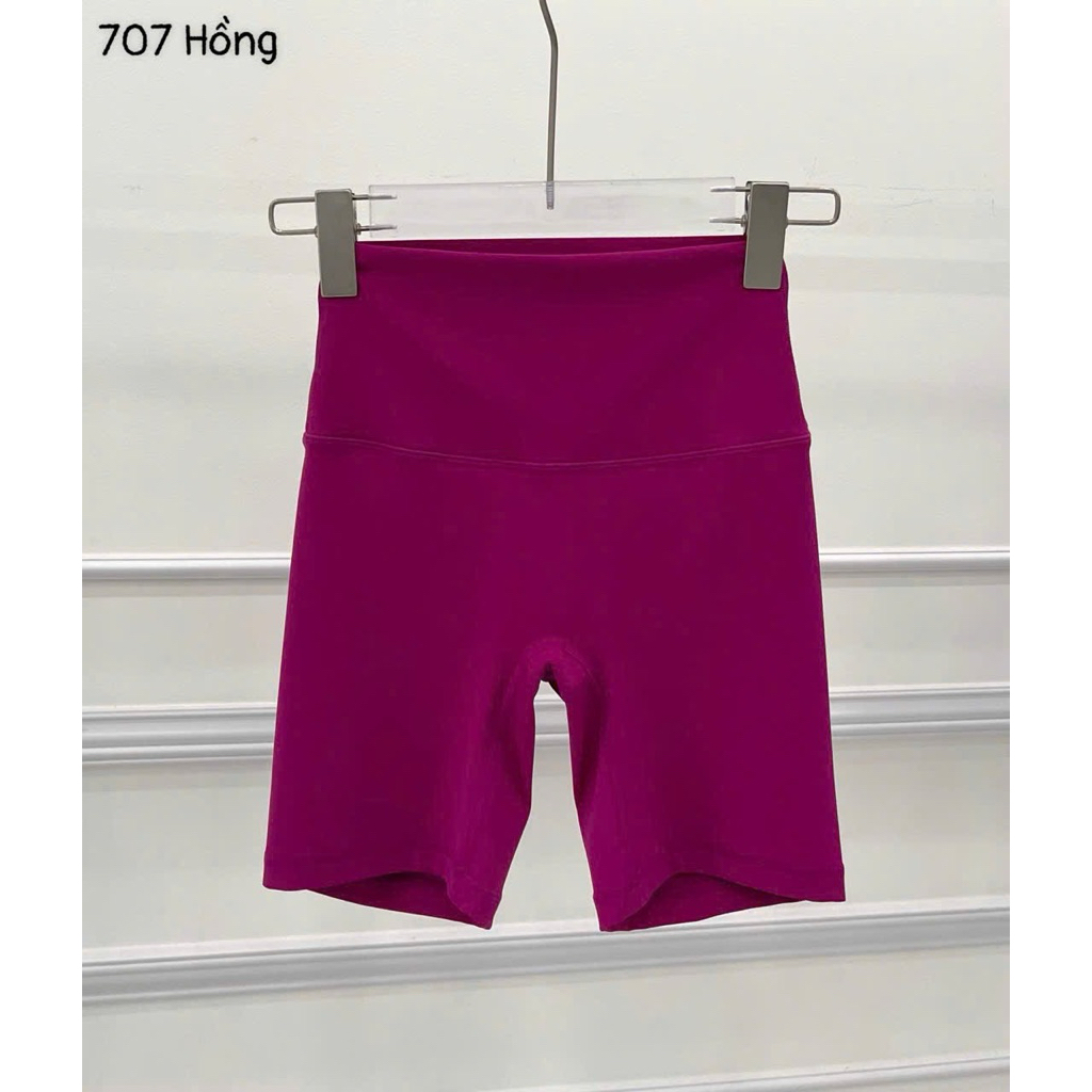 Quần Đùi Thể Thao Tập Gym Chạy Bộ Nữ Yumiisportswear Lulu 707 Lưng Cao Không Tụt Dáng Ôm Body Vải Co Dãn Thấm Hút Mồ Hôi_thumbnail_7
