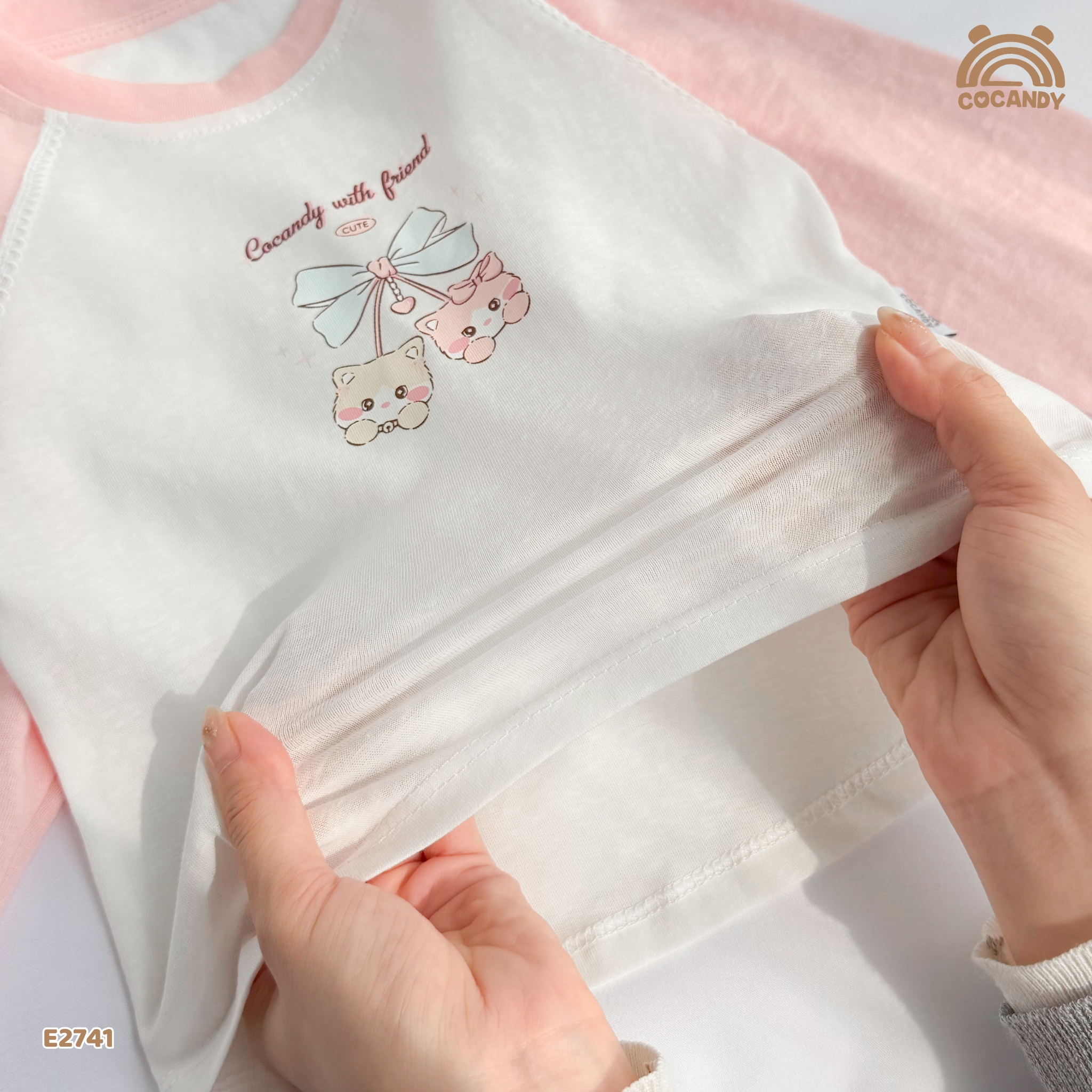 Áo dài cotton HỒNG phối tay in họa tiết_thumbnail_6