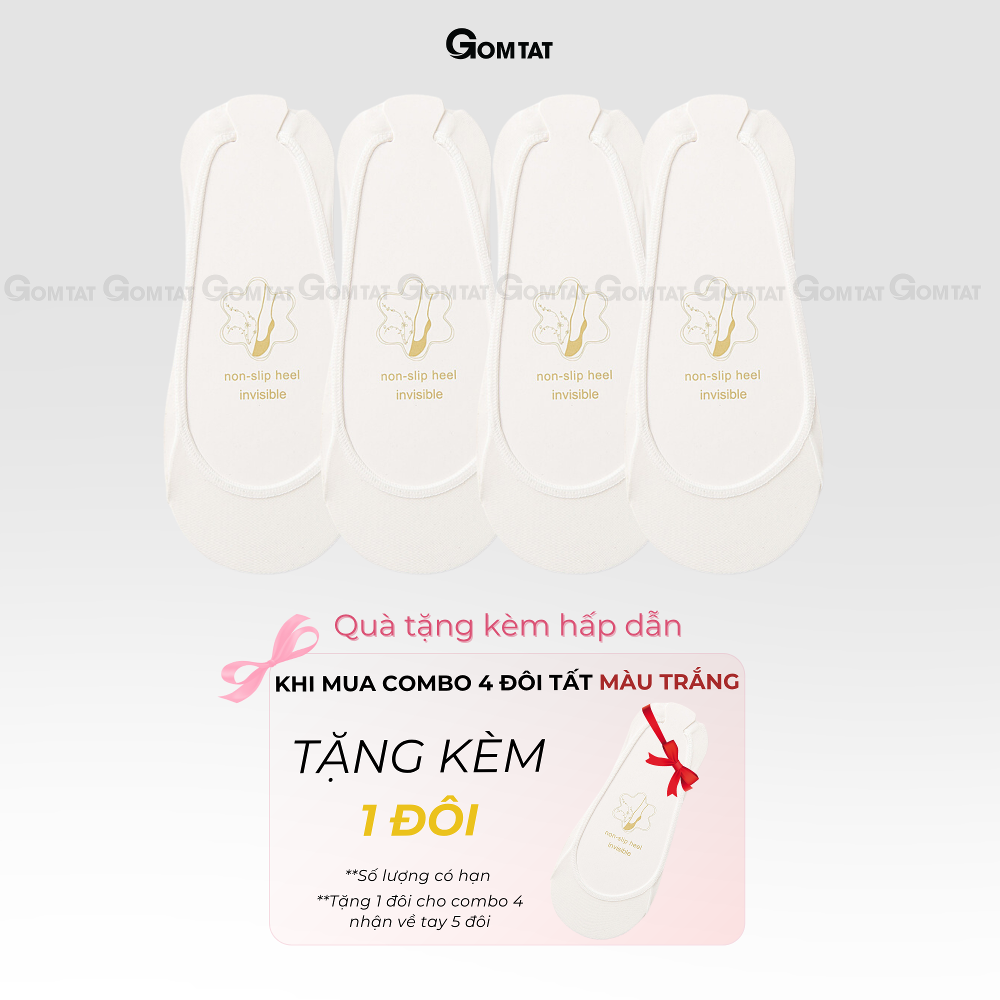 Combo tất nữ lười đi giày cao gót GOMTAT, có đệm silicon chống tuột gót - CAOGOT-SUX-19218_thumbnail_9