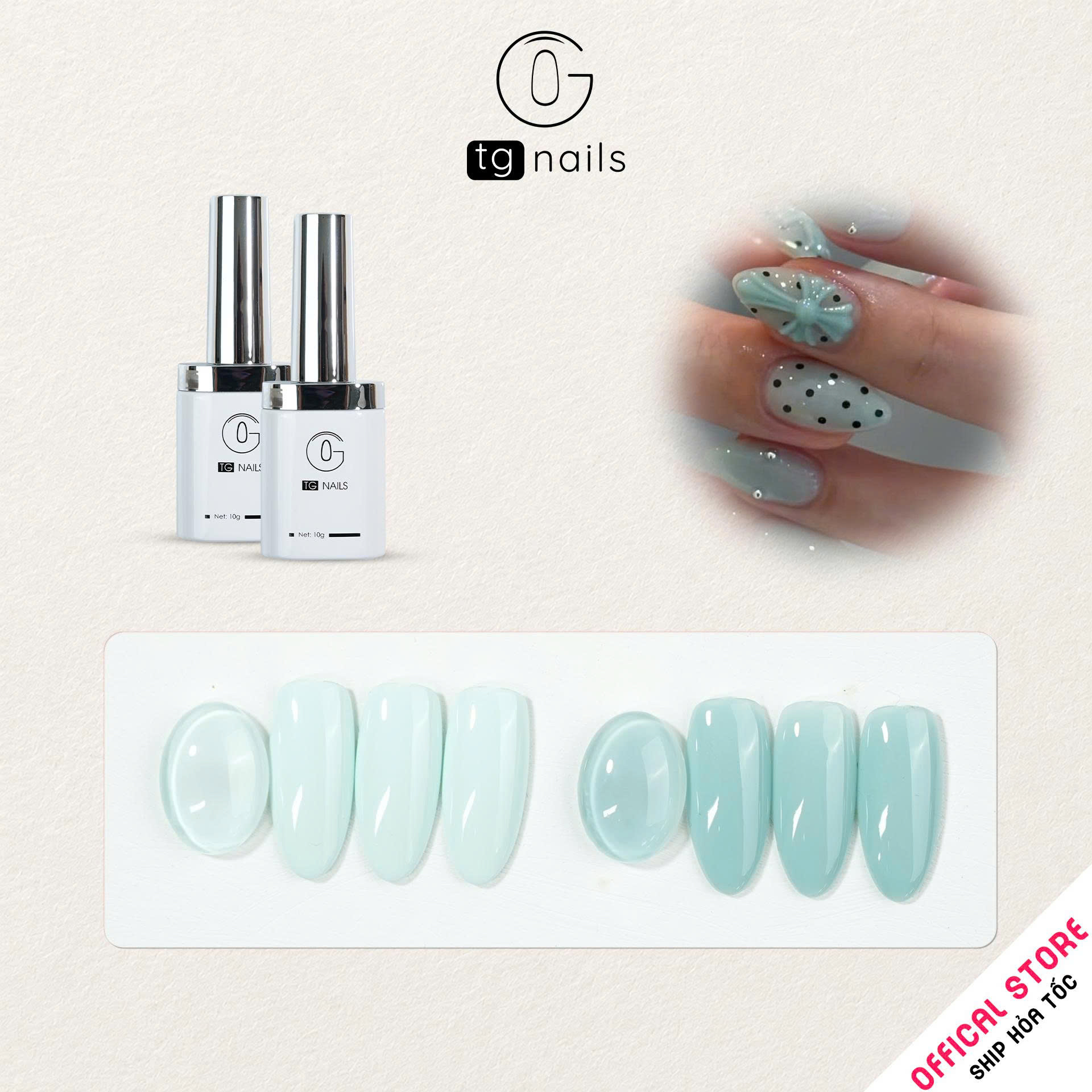 Sơn móng gel TG. Dung tích: 15ml/ lọ. Nhãn hàng TG nail - GEL Pastel