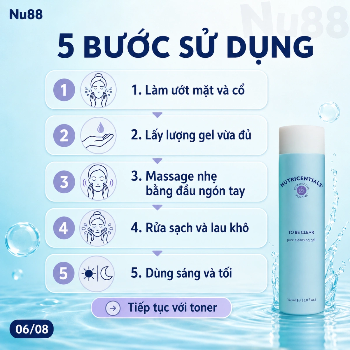 Sữa Rửa Mặt Da Thường/ Da Khô Nutricentials HydraClean Creamy Cleansing Lotion_thumbnail_7