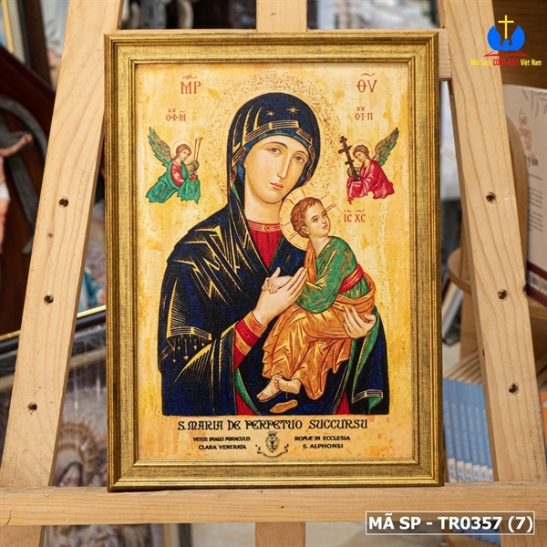 Tranh Đức Mẹ Hằng Cứu Giúp 25x35cm khung Hàn Quốc_thumbnail_4